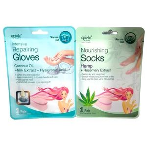 Epielle Beauty 2 PK Intensive Hand Repair Gloves & Nourishing Foot Socks Spa Set